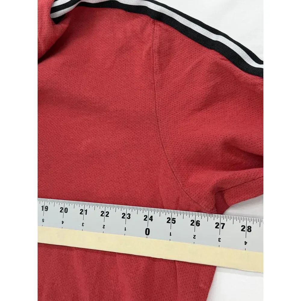 Adidas Red Washed Hoodie Pullover XL Athletic‎ Casual Cotton Blend